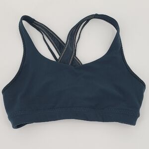 Athleta Dark Teal Racerback Sports Bra
